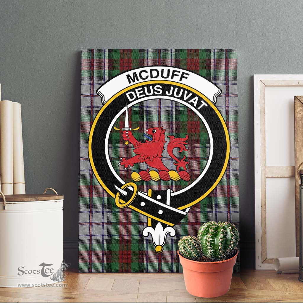 ScotsTee Shop Scottish McDuff Dress Clan Crest Tartan Framed Canvas Print Wall Art