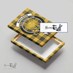 ScotsTee Shop Scottish MacLeod of Lewis Ancient Clan Crest Tartan Framed Canvas Print Wall Art