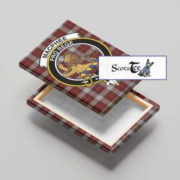 ScotsTee Shop Scottish MacPhee Dress Clan Crest Tartan Framed Canvas Print Wall Art