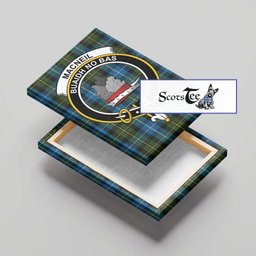 ScotsTee Shop Scottish MacNeil of Barra Clan Crest Tartan Framed Canvas Print Wall Art