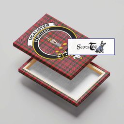 ScotsTee Shop Scottish McAlister Modern Clan Crest Tartan Framed Canvas Print Wall Art