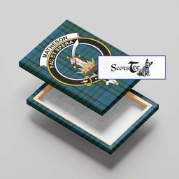ScotsTee Shop Scottish Matheson Hunting Clan Crest Tartan Framed Canvas Print Wall Art
