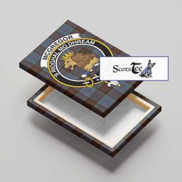ScotsTee Shop Scottish McGregor Hastie Clan Crest Tartan Framed Canvas Print Wall Art