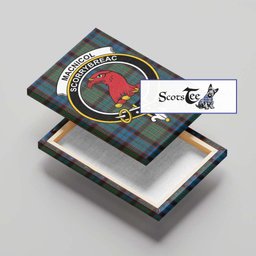ScotsTee Shop Scottish MacNicol Hunting Clan Crest Tartan Framed Canvas Print Wall Art