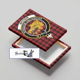ScotsTee Shop Scottish McIver Clan Crest Tartan Framed Canvas Print Wall Art