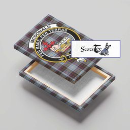 ScotsTee Shop Scottish McDonald Dress Ancient Clan Crest Tartan Framed Canvas Print Wall Art