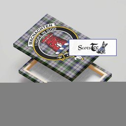 ScotsTee Shop Scottish MacNachten Dress Clan Crest Tartan Framed Canvas Print Wall Art
