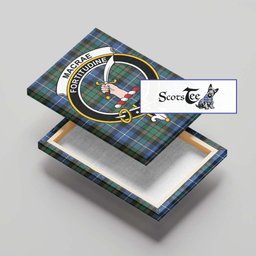 ScotsTee Shop Scottish MacRae Hunting Ancient Clan Crest Tartan Framed Canvas Print Wall Art