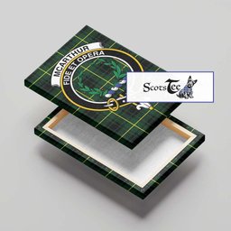 ScotsTee Shop Scottish McArthur Modern Clan Crest Tartan Framed Canvas Print Wall Art