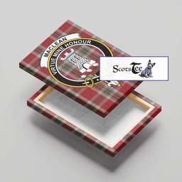 ScotsTee Shop Scottish MacLean of Duart Dress Red Clan Crest Tartan Framed Canvas Print Wall Art