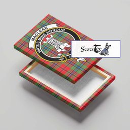 ScotsTee Shop Scottish MacLean of Duart Modern Clan Crest Tartan Framed Canvas Print Wall Art