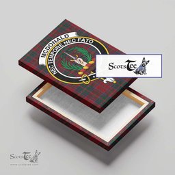 ScotsTee Shop Scottish McDonald of Glencoe Clan Crest Tartan Framed Canvas Print Wall Art