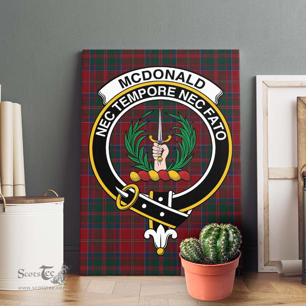 ScotsTee Shop Scottish McDonald of Glencoe Clan Crest Tartan Framed Canvas Print Wall Art
