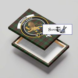 ScotsTee Shop Scottish MacFie Hunting Clan Crest Tartan Framed Canvas Print Wall Art