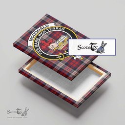 ScotsTee Shop Scottish McDonald Dress Irish Clan Crest Tartan Framed Canvas Print Wall Art