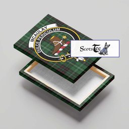 ScotsTee Shop Scottish McAulay of Lewis Clan Crest Tartan Framed Canvas Print Wall Art