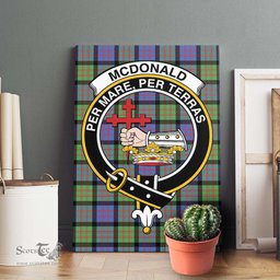 ScotsTee Shop Scottish McDonald Ancient Clan Crest Tartan Framed Canvas Print Wall Art