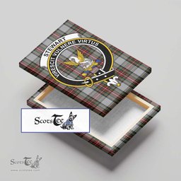 ScotsTee Shop Scottish Stewart Dress Clan Crest Tartan Framed Canvas Print Wall Art
