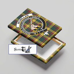 ScotsTee Shop Scottish McMillan Old Modern Clan Crest Tartan Framed Canvas Print Wall Art