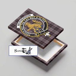 ScotsTee Shop Scottish McPherson Hunting Clan Crest Tartan Framed Canvas Print Wall Art