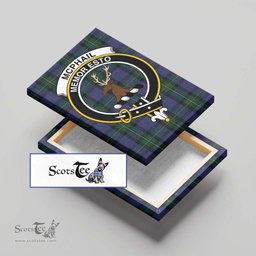 ScotsTee Shop Scottish McPhail Hunting Clan Crest Tartan Framed Canvas Print Wall Art