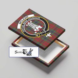 ScotsTee Shop Scottish McLean of Duart Clan Crest Tartan Framed Canvas Print Wall Art