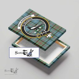 ScotsTee Shop Scottish Walkinshaw Clan Crest Tartan Framed Canvas Print Wall Art