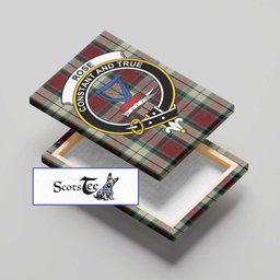 ScotsTee Shop Scottish Rose White Dress Clan Crest Tartan Framed Canvas Print Wall Art