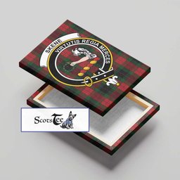 ScotsTee Shop Scottish Skene of Cromar Black Clan Crest Tartan Framed Canvas Print Wall Art