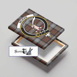 ScotsTee Shop Scottish McRae Hunting Weathered Clan Crest Tartan Framed Canvas Print Wall Art