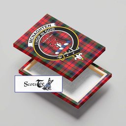 ScotsTee Shop Scottish Mcnaghten Modern Clan Crest Tartan Framed Canvas Print Wall Art