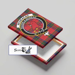 ScotsTee Shop Scottish McNeacail of Scorrybreac Clan Crest Tartan Framed Canvas Print Wall Art