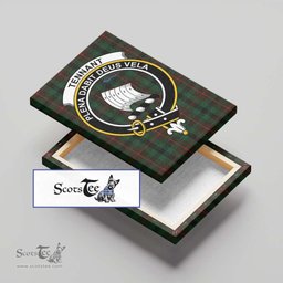 ScotsTee Shop Scottish Tennant Clan Crest Tartan Framed Canvas Print Wall Art
