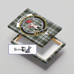 ScotsTee Shop Scottish Tailylour Dress Clan Crest Tartan Framed Canvas Print Wall Art