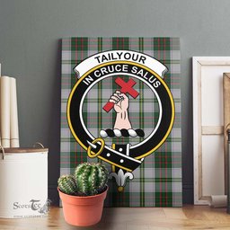 ScotsTee Shop Scottish Tailylour Dress Clan Crest Tartan Framed Canvas Print Wall Art
