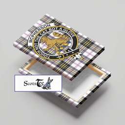 ScotsTee Shop Scottish McPherson Dress Modern Clan Crest Tartan Framed Canvas Print Wall Art