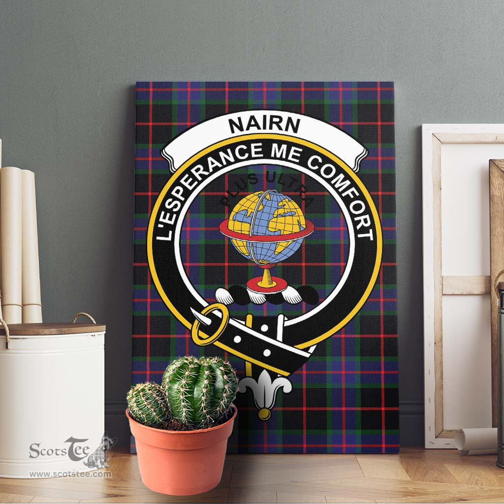 ScotsTee Shop Scottish Nairn Clan Crest Tartan Framed Canvas Print Wall Art