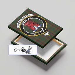 ScotsTee Shop Scottish Mcnaghten Hunting Clan Crest Tartan Framed Canvas Print Wall Art