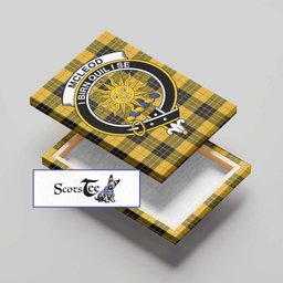 ScotsTee Shop Scottish McLeod of Lewis Ancient Clan Crest Tartan Framed Canvas Print Wall Art