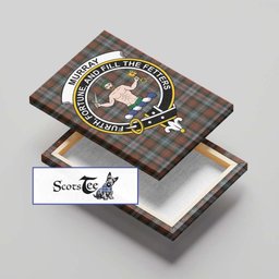 ScotsTee Shop Scottish Murray of Atholl Weathered Clan Crest Tartan Framed Canvas Print Wall Art