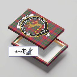ScotsTee Shop Scottish McKintosh Modern Clan Crest Tartan Framed Canvas Print Wall Art