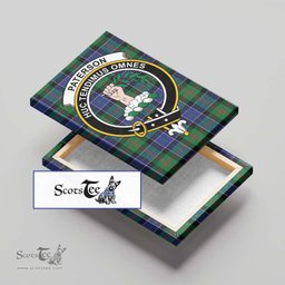 ScotsTee Shop Scottish Paterson Clan Crest Tartan Framed Canvas Print Wall Art