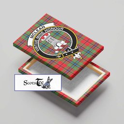 ScotsTee Shop Scottish McLean of Duart Modern Clan Crest Tartan Framed Canvas Print Wall Art