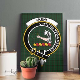 ScotsTee Shop Scottish Skene or Tribe of Mar Clan Crest Tartan Framed Canvas Print Wall Art