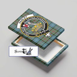 ScotsTee Shop Scottish Paisley Clan Crest Tartan Framed Canvas Print Wall Art