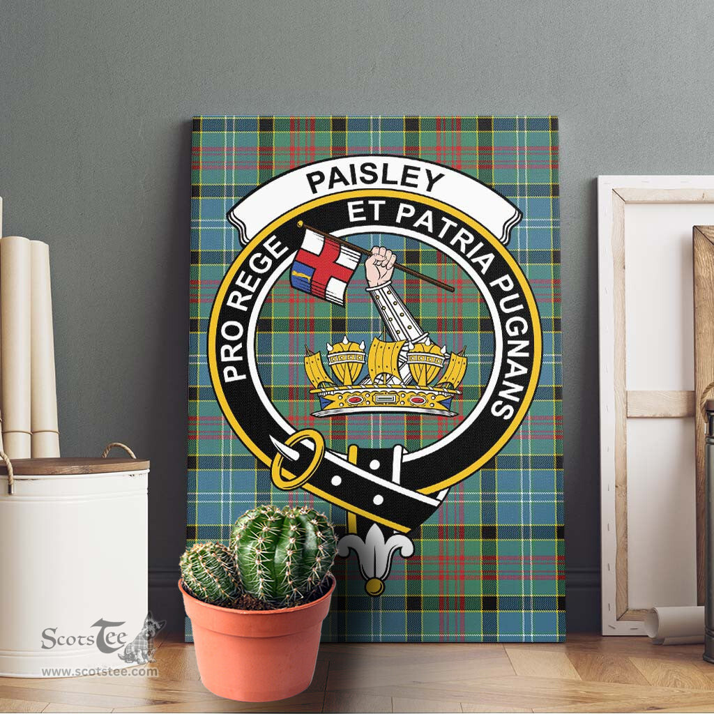 ScotsTee Shop Scottish Paisley Clan Crest Tartan Framed Canvas Print Wall Art