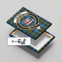 ScotsTee Shop Scottish McNeil of Barra Clan Crest Tartan Framed Canvas Print Wall Art