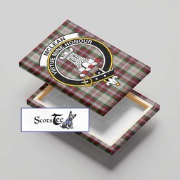ScotsTee Shop Scottish McLean Dress Clan Crest Tartan Framed Canvas Print Wall Art