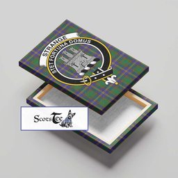 ScotsTee Shop Scottish Strange of Balkaskie Clan Crest Tartan Framed Canvas Print Wall Art