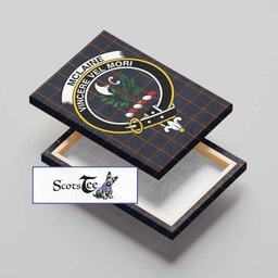 ScotsTee Shop Scottish McLaine of Lochbuie Hunting Clan Crest Tartan Framed Canvas Print Wall Art